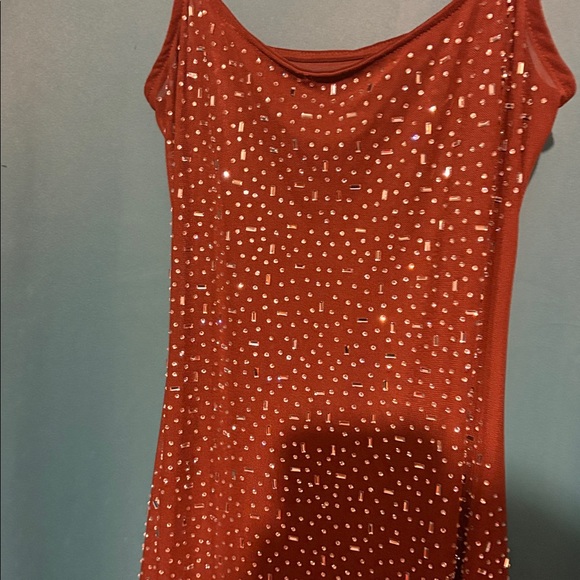 Elegant Brown Sequin Dress - Picture 2 of 4